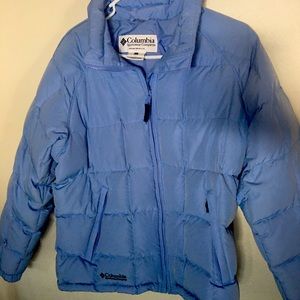 Columbia puffer jacket, scarf and mitten combo